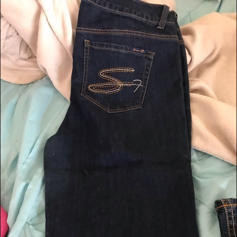 Seven 7 jeans.  They are a wider leg Capri